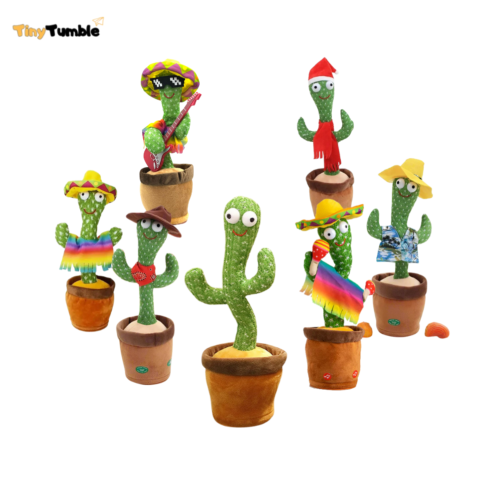 GroovyCactus Pal – Dancing and Talking Plush Cactus Toy with Music and Voice Recording
