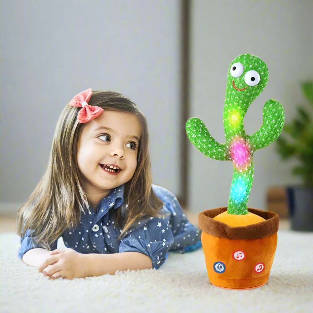 GroovyCactus Pal – Dancing and Talking Plush Cactus Toy with Music and Voice Recording