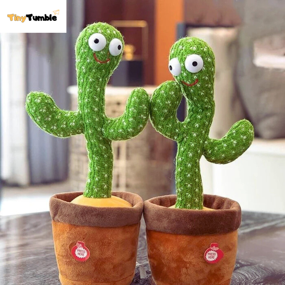 GroovyCactus Pal – Dancing and Talking Plush Cactus Toy with Music and Voice Recording