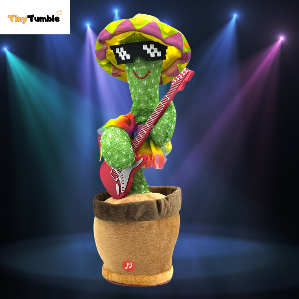 GroovyCactus Pal – Dancing and Talking Plush Cactus Toy with Music and Voice Recording