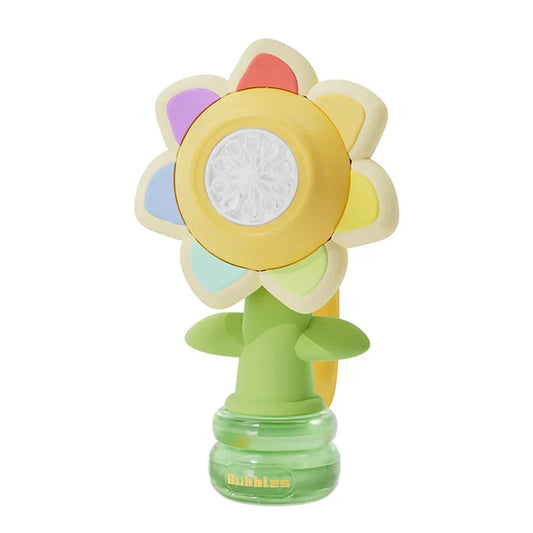 SunnyBubbles Bloom – Electric Sunflower Bubble Machine with LED Lights for Kids