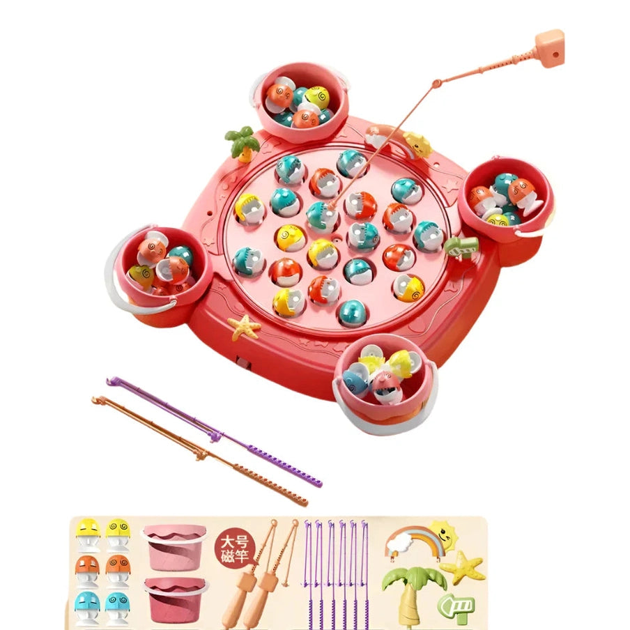 Little Fisher’s Lagoon – Magnetic Electric Fishing Game with Music and Rotating Pond for Kids