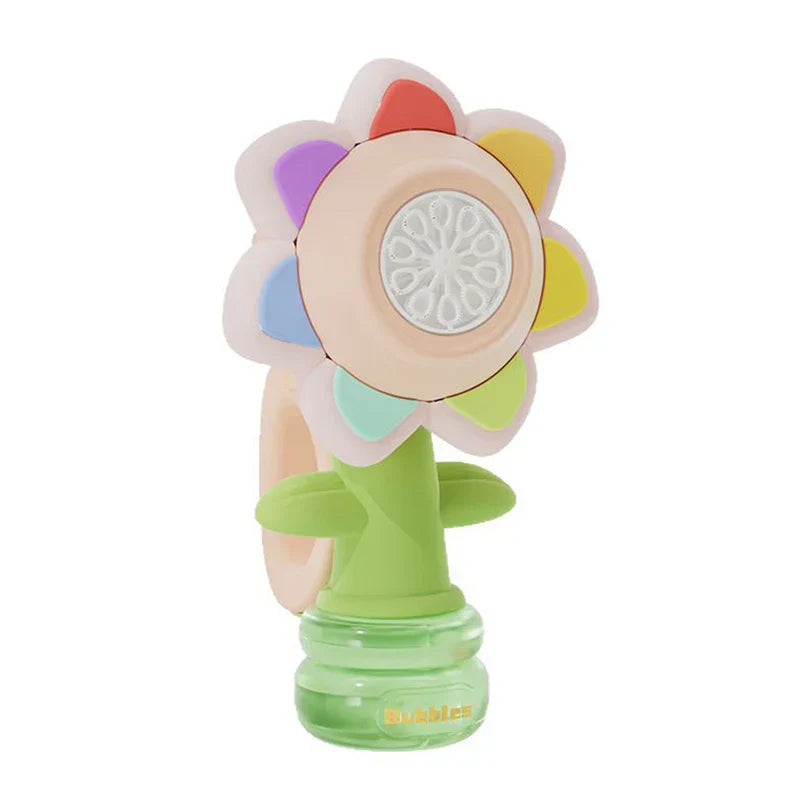 SunnyBubbles Bloom – Electric Sunflower Bubble Machine with LED Lights for Kids