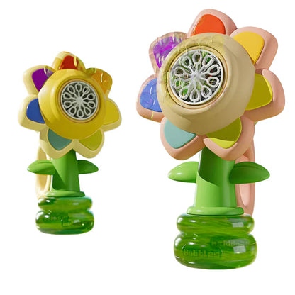 SunnyBubbles Bloom – Electric Sunflower Bubble Machine with LED Lights for Kids