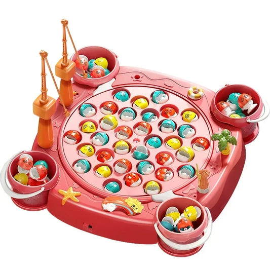 Little Fisher’s Lagoon – Magnetic Electric Fishing Game with Music and Rotating Pond for Kids