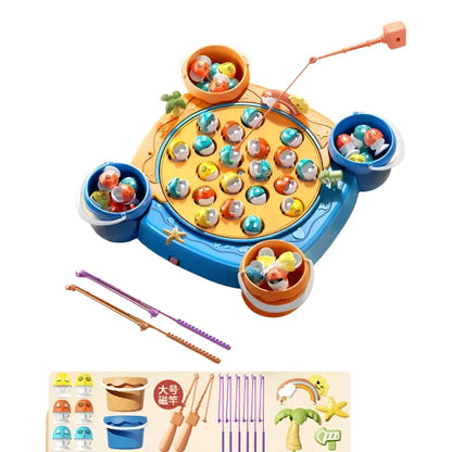 Little Fisher’s Lagoon – Magnetic Electric Fishing Game with Music and Rotating Pond for Kids